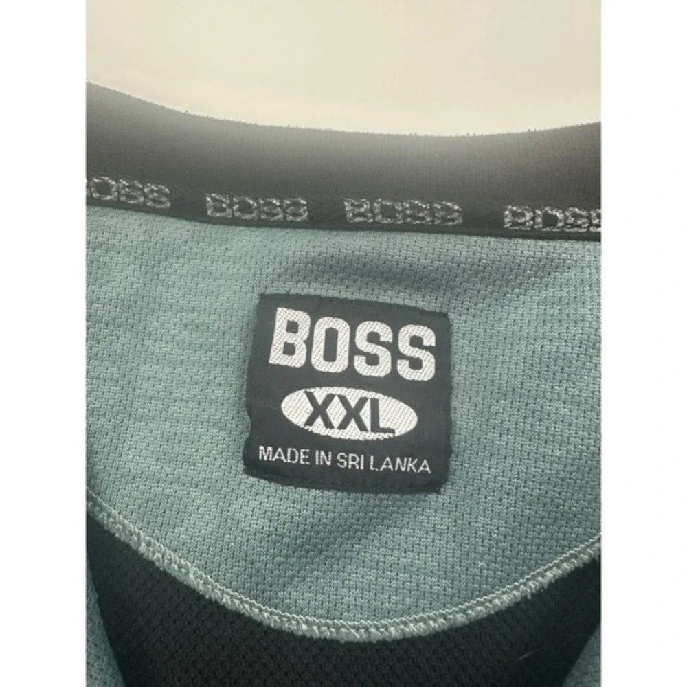 Vintage 90s Boss IG Design‎ Shirt Quarter Zip Sweater Embroidered Size XXL